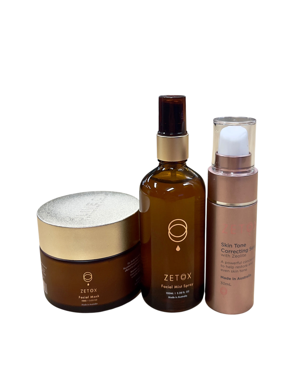 Zetox Bundle- Clay Mask with Facial Mist 100ml and Facial Serum 30ml