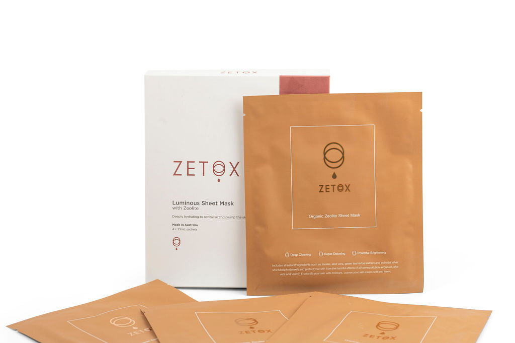 Zetox Luminous Sheet Mask 4 piece box set Special at $19.99(Was $39.99) while stock last