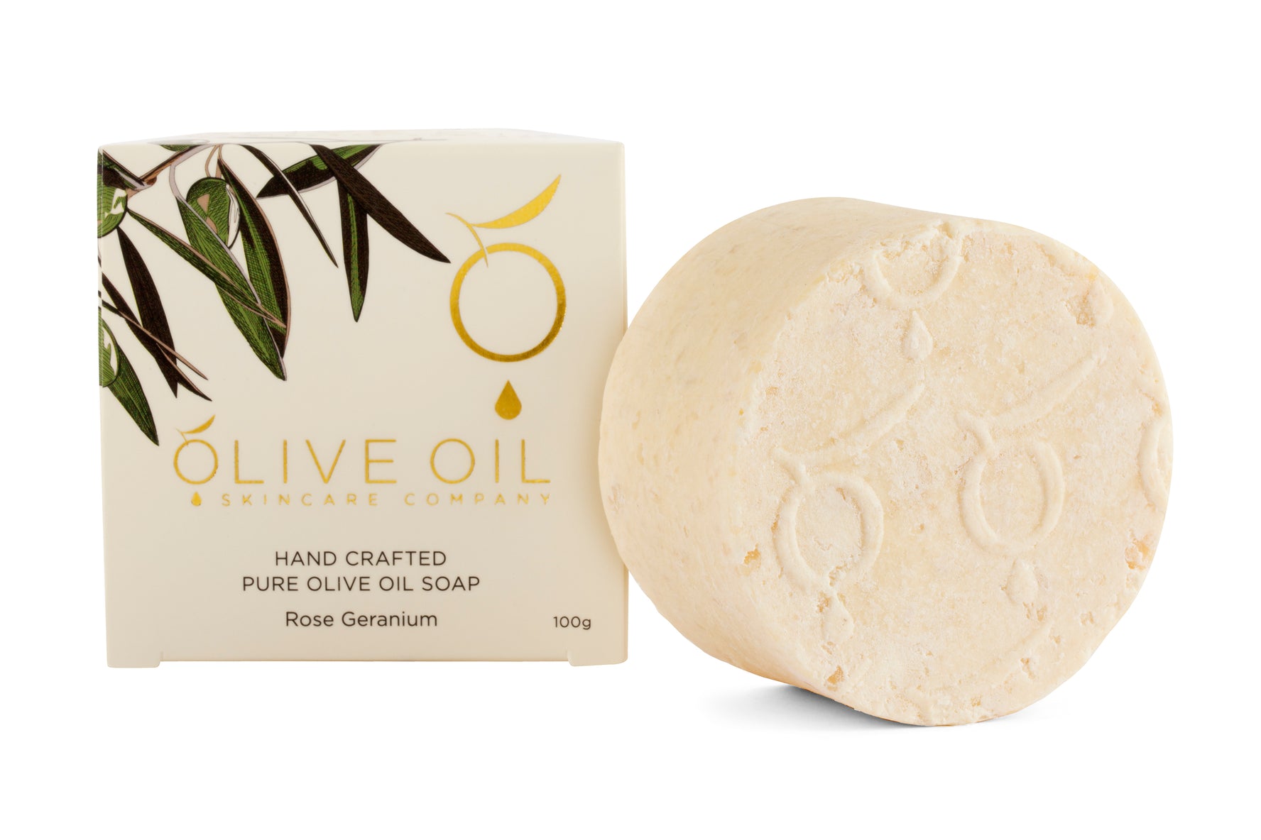 Olive Oil Soap, All-Natural , Rose Geranium ,100g