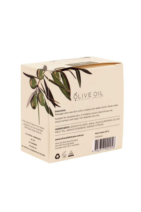 Olive Oil Soap, All-Natural, Unscented, 100g
